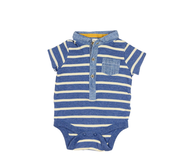 Modré pruhované body s límečkem Next