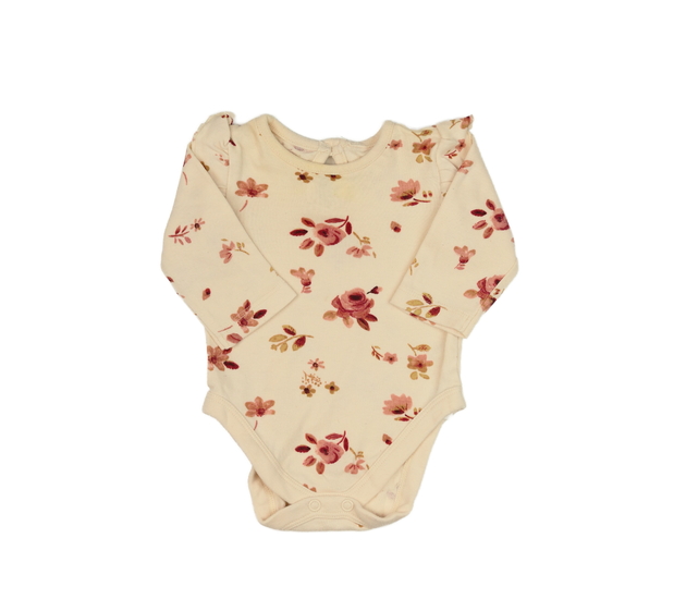 Hnědé květinové body s volánky George