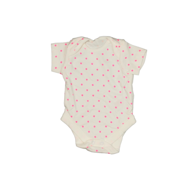 Krémové body s růžovými kolečky 