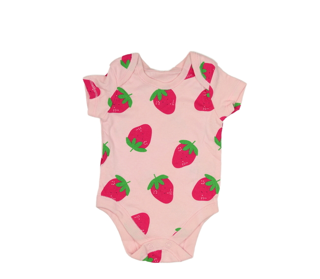 Růžové body s jahodami 