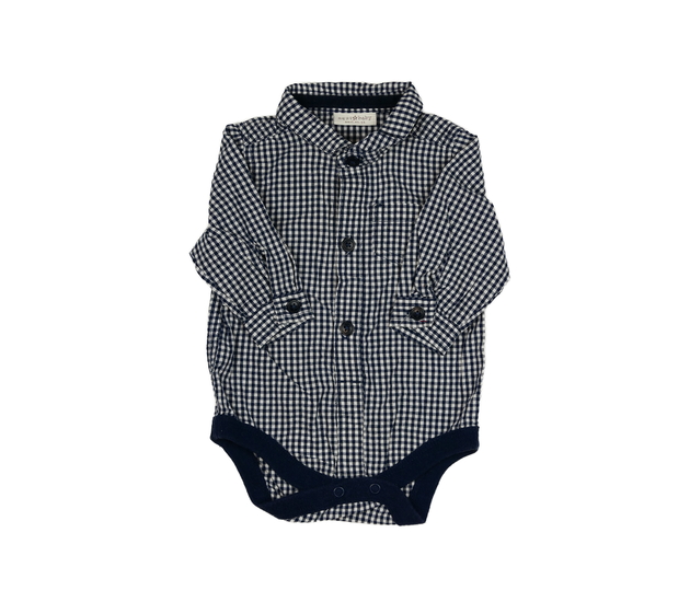 Kostkované košilové modré body Next