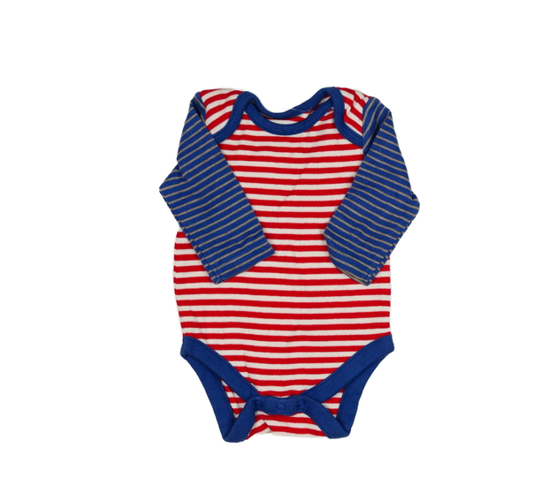 Modro-bílo-červené pruhované body 