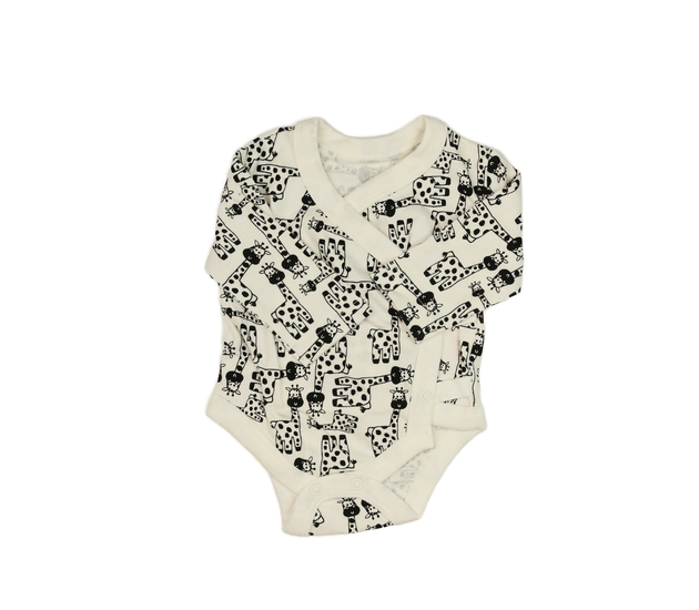 Bílé body se žirafami vel. 2,5 - 3,4 kg