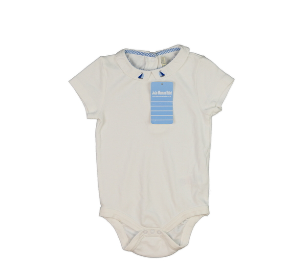 Nové bílé body s límečkem Jojo Maman Bébé