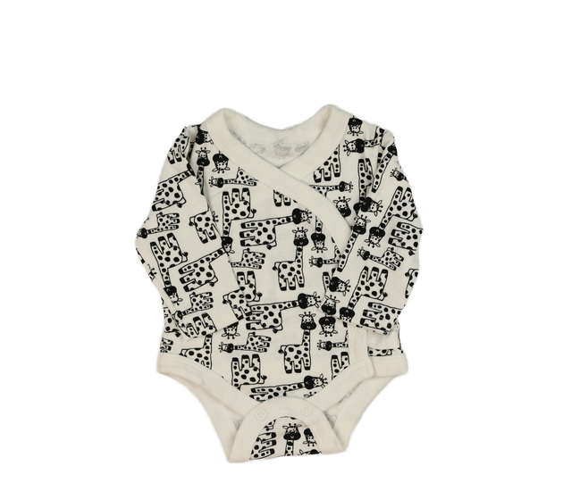 Bílé body se žirafami vel. 2,5 - 3,4 kg