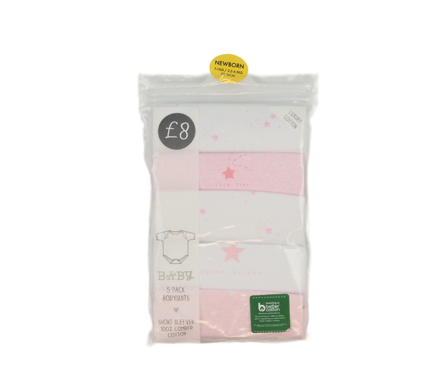 Nové body s růžovými hvězdami 5 ks 