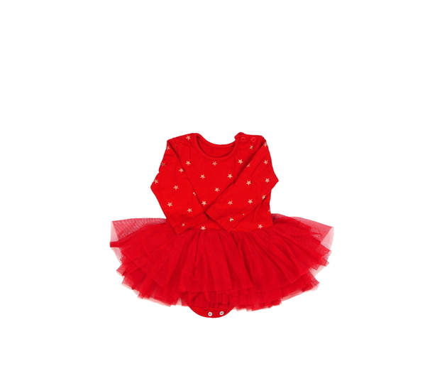 Červené body s hvězdami a se sukýnkou