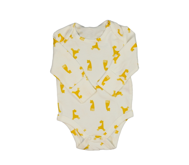 Bílé body se žlutými žirafami 