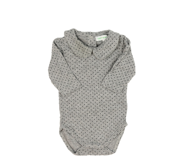 Šedé body s límečkem a hvězdami 