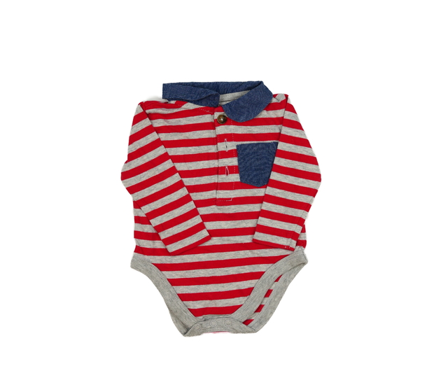 Pruhované body s límečkem 