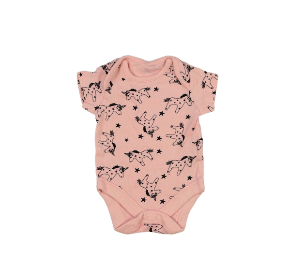 Růžové body s jednorožcem 