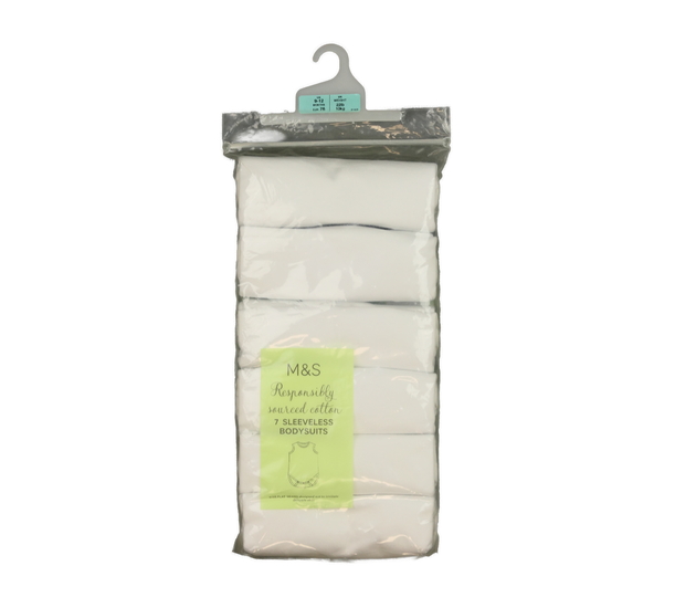 Nové tílkové bílé body 6 ks M&S