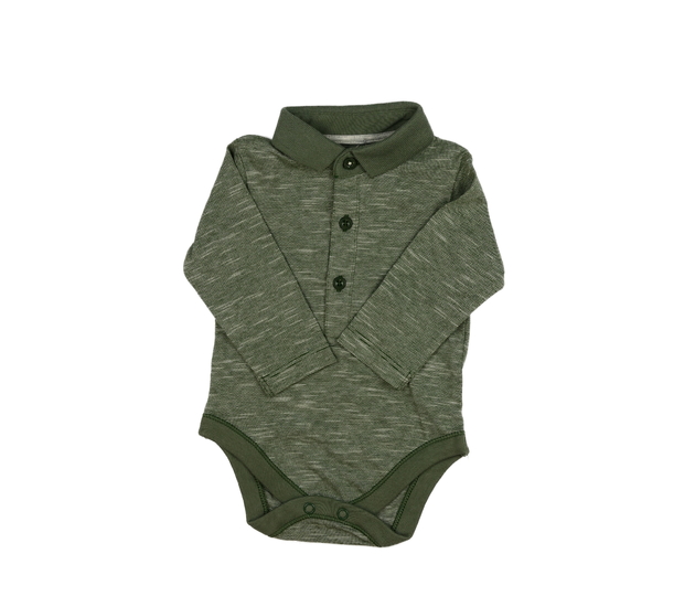 Zelené melírované body s límečkem Nutmeg