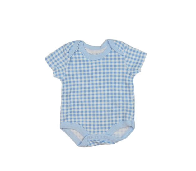 Modré kostkované body 