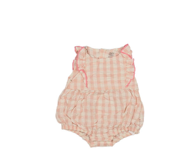 Růžové kostkované body s volánky F&F