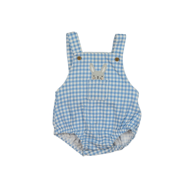 Modré kostkované body se zajíčkem Nutmeg