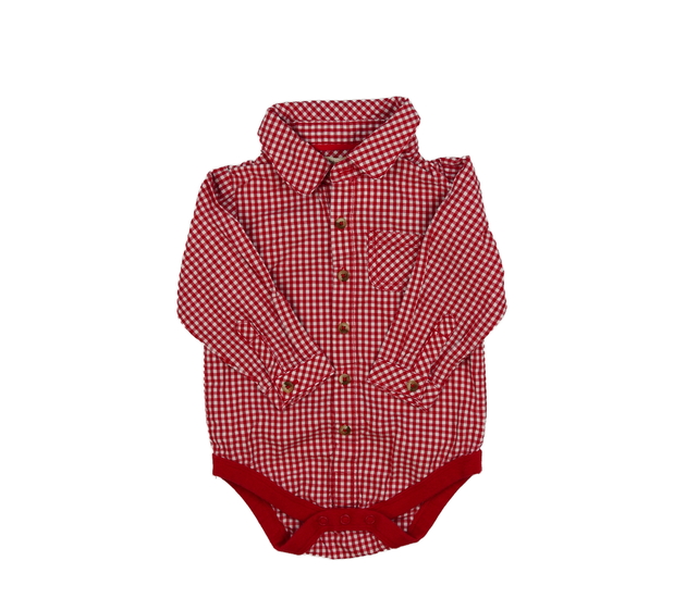 Červeno-bílé kostkované body John Lewis 