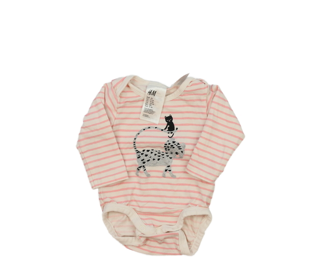 Krémové pruhované body s kočičkou H&M