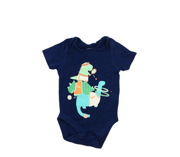 Tmavě modré body s dinosaury M&S