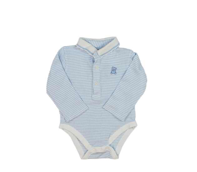 Modro-bílé body s límečkem Nutmeg 