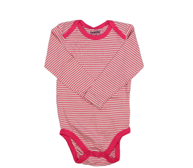 Bílo-růžové pruhované body 
