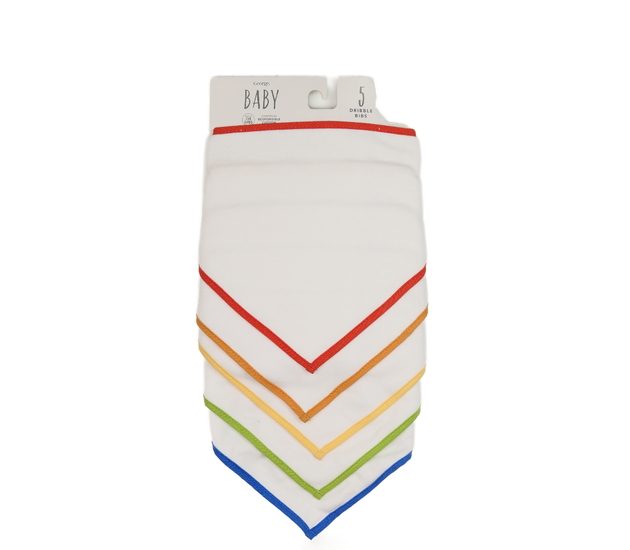 Nové bryndáky s barevnými lemy 5 ks George