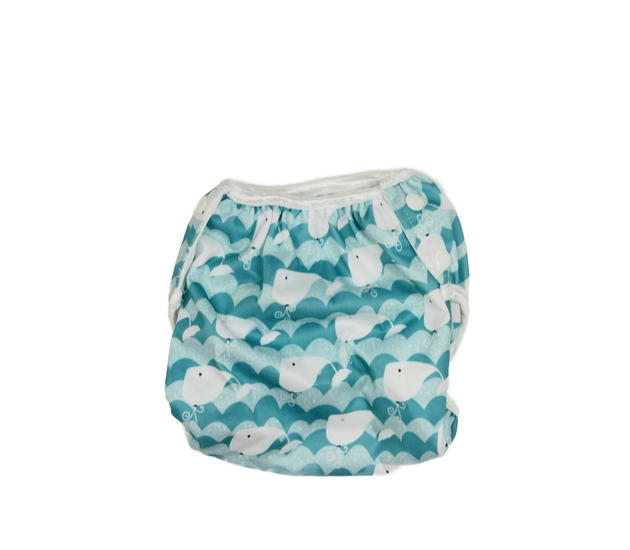 Nové zelené plenkové kalhotky s velrybou