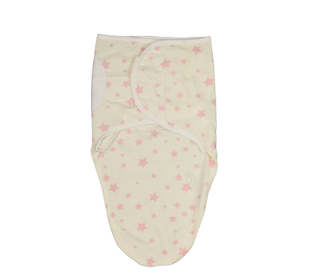 Krémová slabá zavinovačka s růžovými hvězdami 