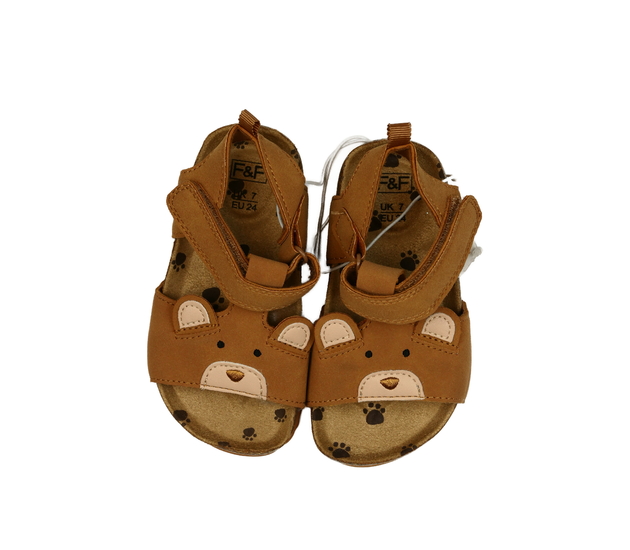 Nové hnědé sandály s čumáčkem EUR 24 F&F