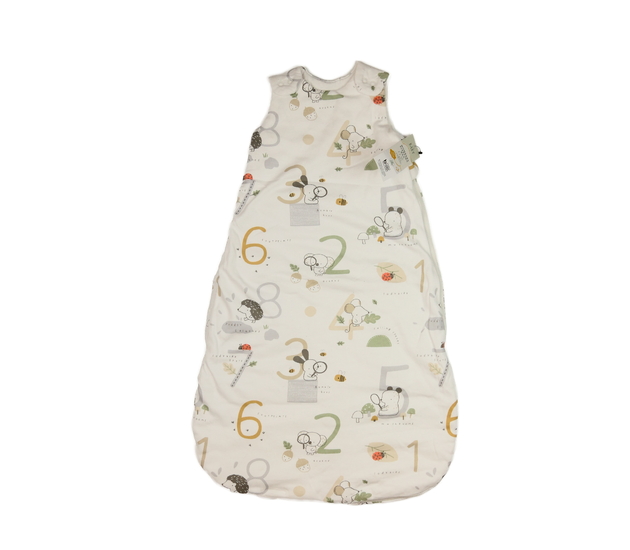 Nový krémový spací pytel s číslicemi a obrázky Geo
