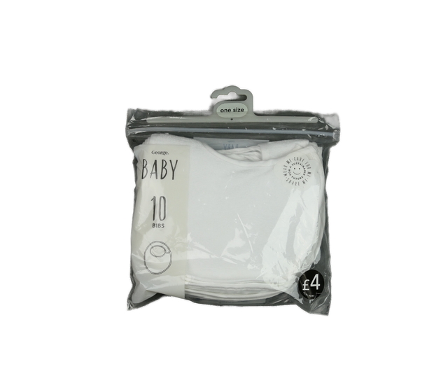 Nové bílé bryndáky 10 ks George