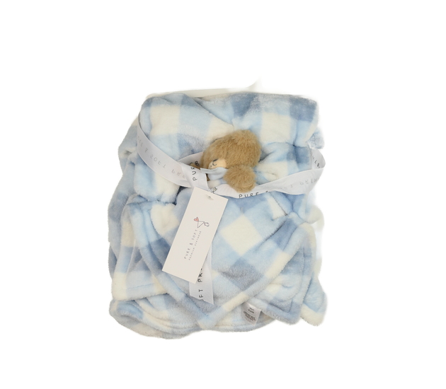 Nová kostkovaná dečka s usínáčkem vel. 75x100 cm