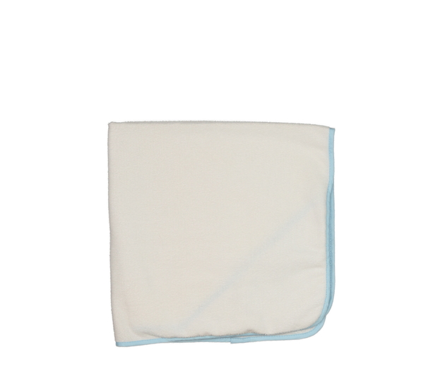 Bílá dečka s modrým lemem 71x71 cm