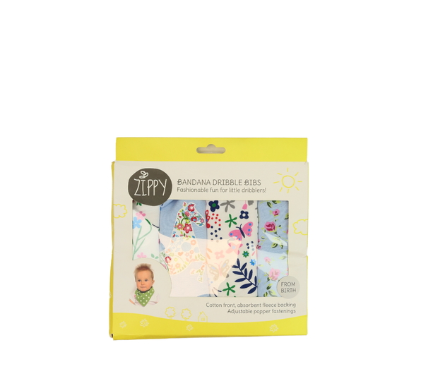 Nové barevné květinové bryndáky 4 ks 