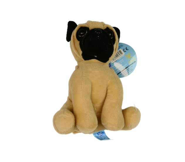 Nový plyšák hnědý pejsek 19 cm délka