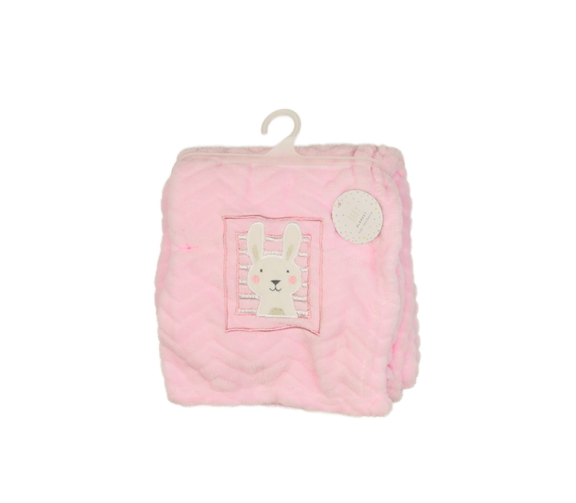 Nová růžová dečka se zajíčkem 70x100 cm