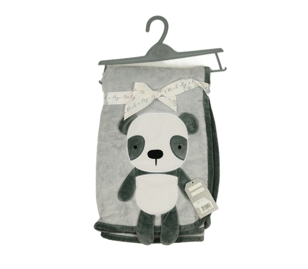 Nová šedá dečka 75x75 cm s pandou