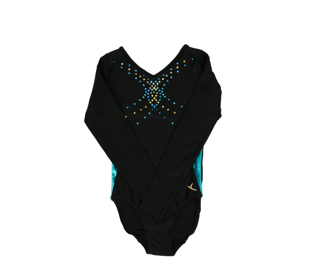 Černo-modrý taneční dres