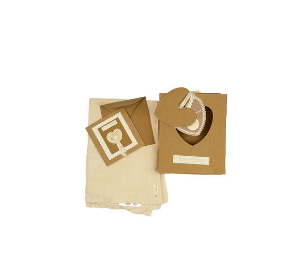 Nová hnědá dárková bambusová dečka 60x80 cm