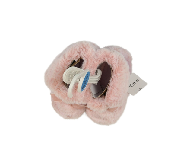 Nové růžové chlupaté botičky Nutmeg