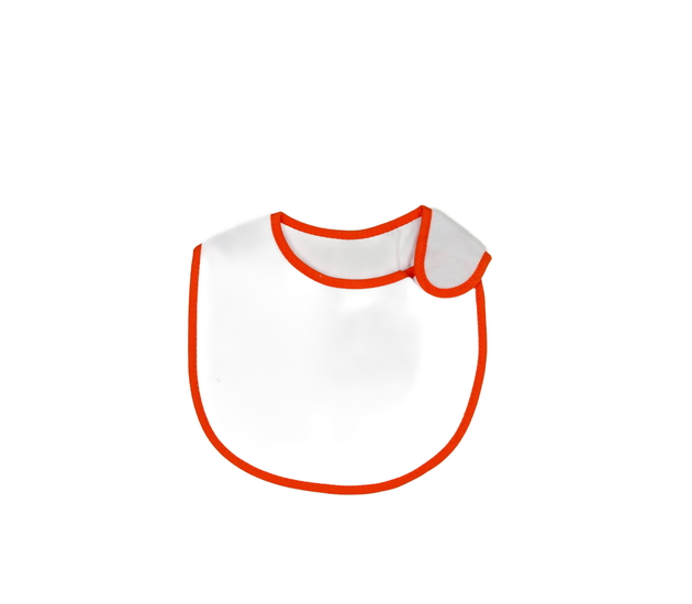 Nový bílý bryndák s oranžovým krajem