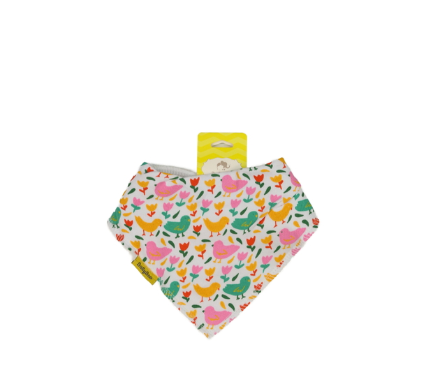 Nový bílý bryndák s barevnými obrázky 