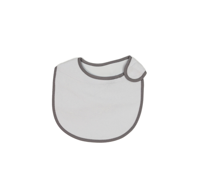 Nový bílý bryndák se šedým okrajem