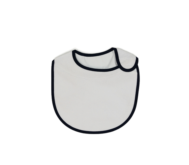 Nový bílý bryndák s černým okrajem