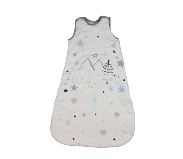 Bílý spací pytel se zimním motivem 