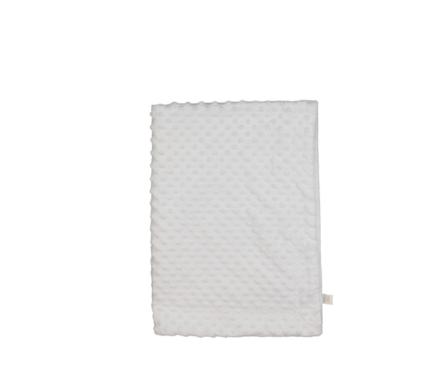 Bílá hebká dečka s nopíky 70x90 cm