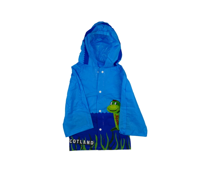 Modrý pláštěnkový kabátek 