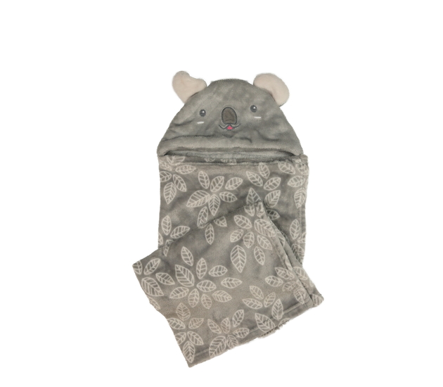 Šedá zavinovací dečka 75x100 cm