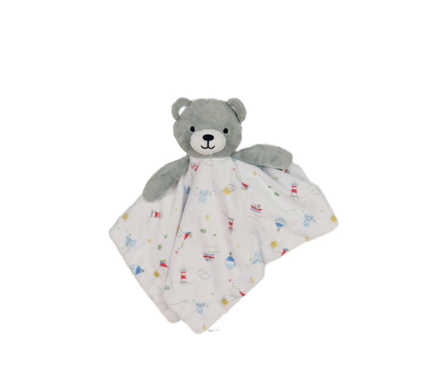 Bílo-šedý usínáček medvídek Nutmeg