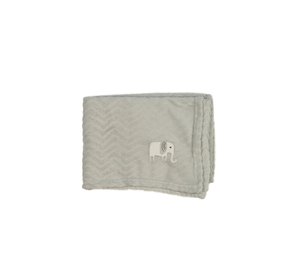 Šedá dečka se slonem 70x100 cm